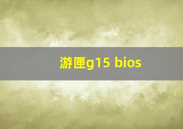 游匣g15 bios